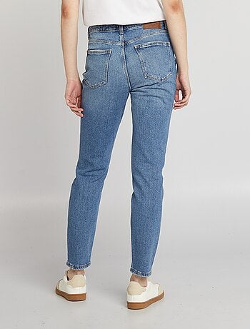 Jean slim à taille haute avec abrasions