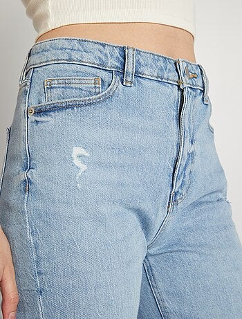 Jean slim à taille haute avec abrasions