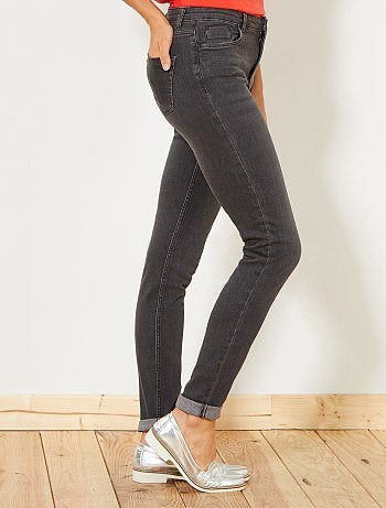 Jean slim super taille haute - Longueur US32 - Kiabi