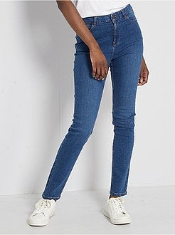 Jean slim taille haute - Longueur US 30 - Kiabi