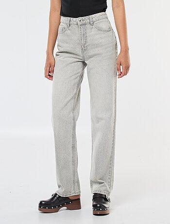 Jean straight taille haute