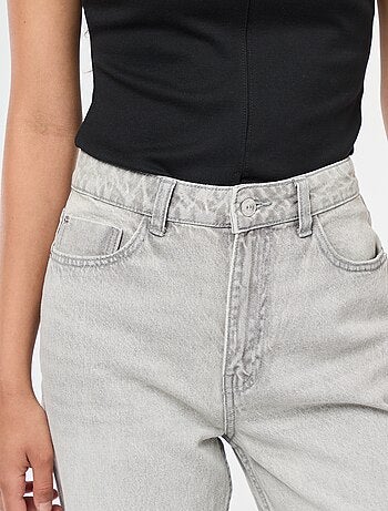 Jean straight taille haute