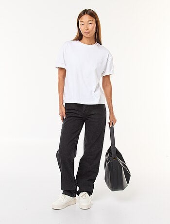 Jean straight taille haute