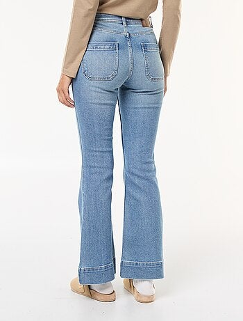 Jean taille haute coupe flare/bootcut