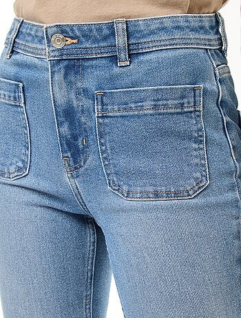 Jean taille haute coupe flare/bootcut