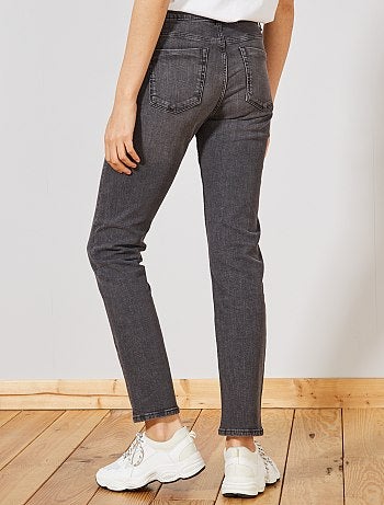 Jean taille haute coupe regular longueur US30 - Kiabi