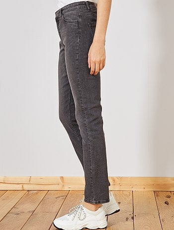 Jean taille haute coupe regular longueur US30 - Kiabi