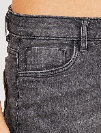 Jean taille haute coupe regular longueur US30 - Kiabi