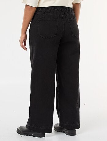 Jean wide leg avec bords à cru