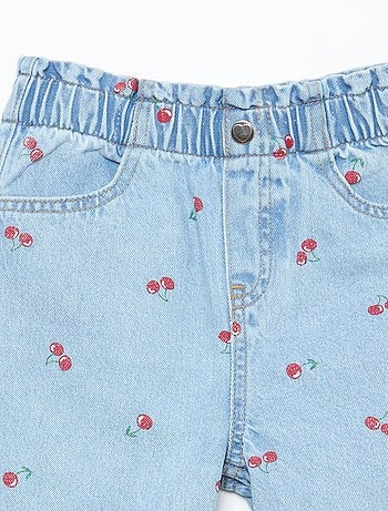 Jean wide leg imprimé fantaisie