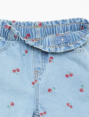 Jean wide leg imprimé fantaisie