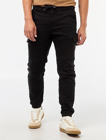 Jogging cargo uni en coton