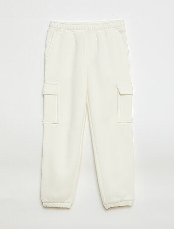Jogging en molleton uni multi-poches