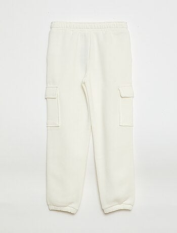 Jogging en molleton uni multi-poches