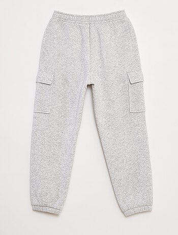 Jogging en molleton uni multi-poches