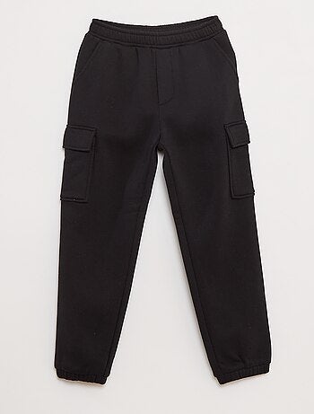 Jogging en molleton uni multi-poches