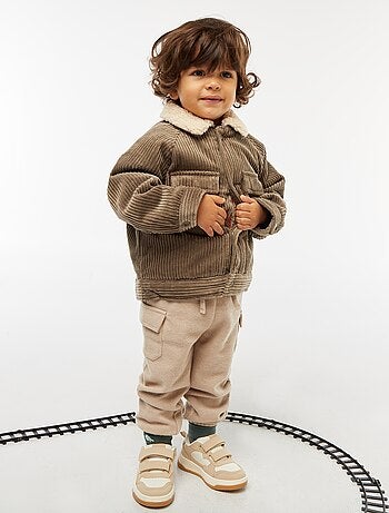 Jogging rib en coton uni