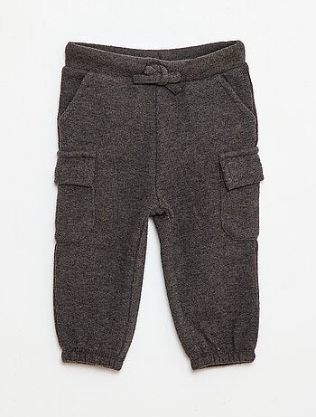 Jogging rib en coton uni