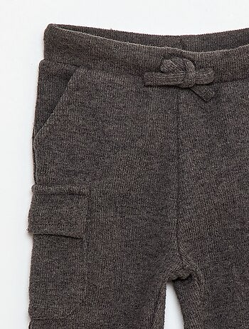 Jogging rib en coton uni