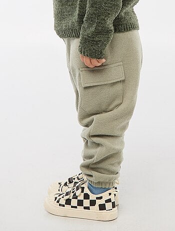 Jogging rib en coton uni