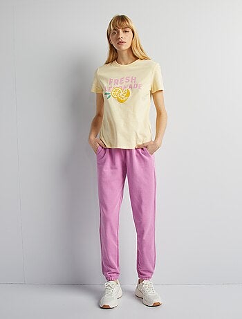 Jogging uni en molleton fin