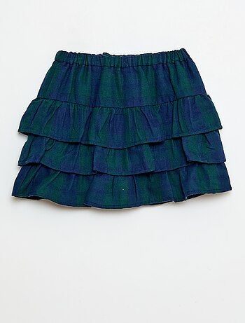 Jupe à carreaux en coton