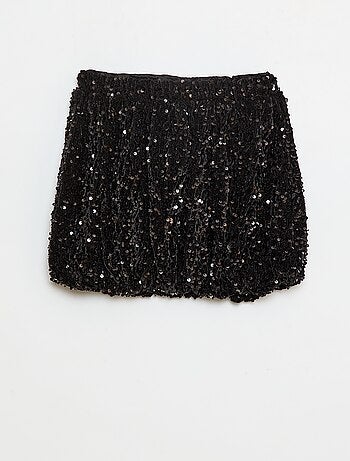 Jupe courte en sequins unie