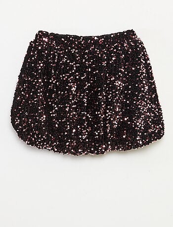 Jupe courte en sequins unie