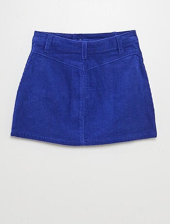 Jupe courte en velours côtelé