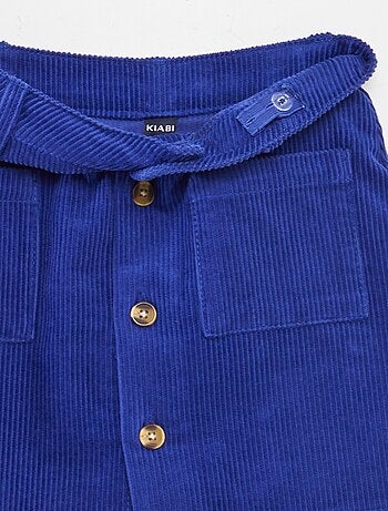 Jupe courte en velours côtelé