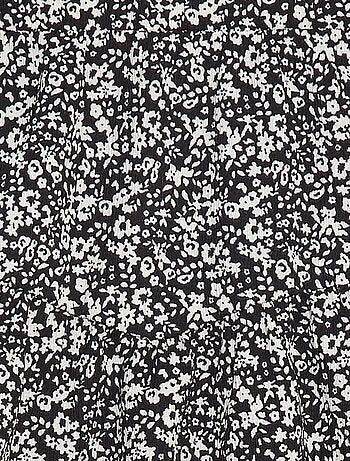 Jupe courte évasée à fleurs