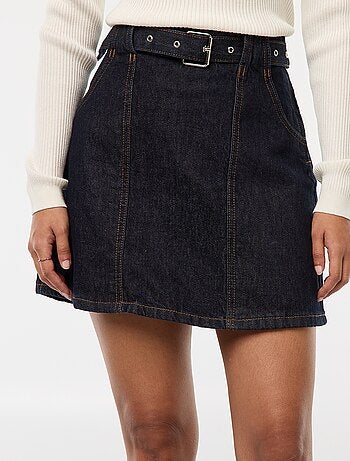 Jupe en jean avec ceinture à boucle