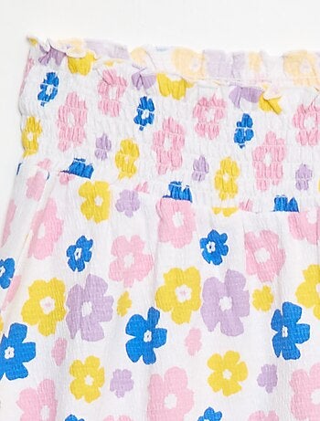 Jupe en maille froissée coton
