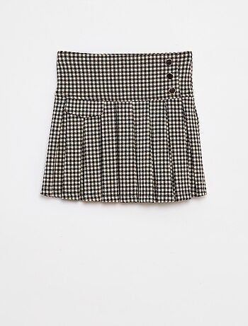 Jupe évasée avec motif à carreaux
