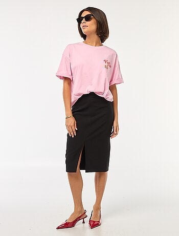 Jupe large taille haute