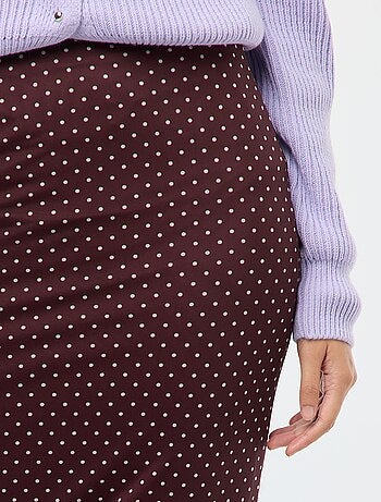 Jupe longue en mesh à pois