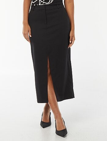 Jupe midi avec fente devant