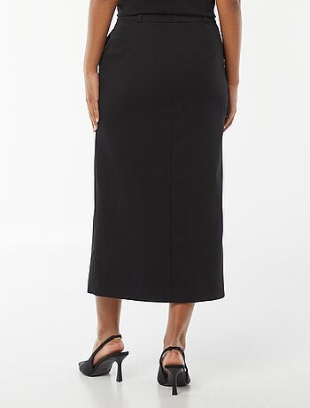 Jupe midi avec fente devant