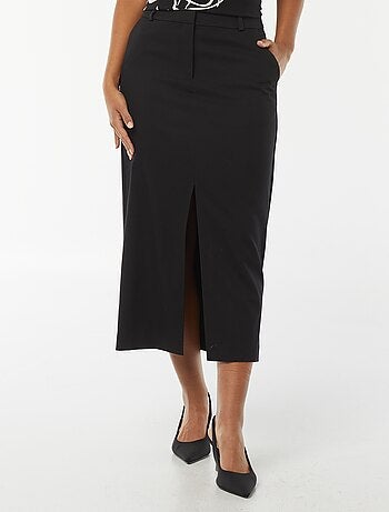 Jupe midi avec fente devant