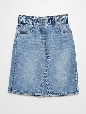 Jupe midi droite en jean