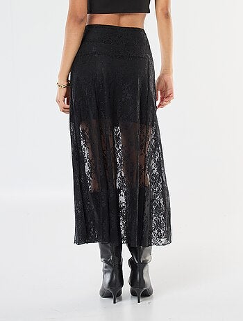 Jupe midi en dentelle