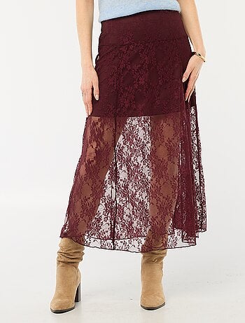 Jupe midi en dentelle