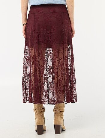 Jupe midi en dentelle