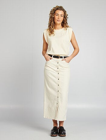 Jupe midi en jean