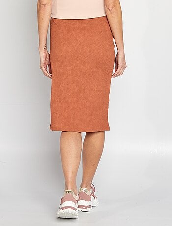 Jupe midi en maille gaufrée grossesse