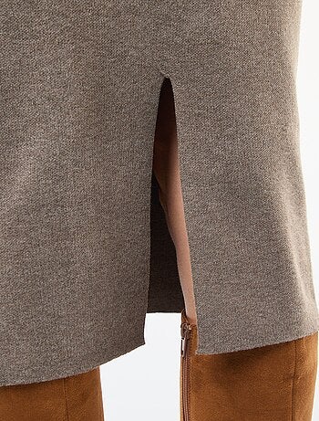 Jupe midi en tricot ottoman