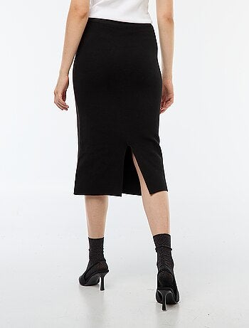 Jupe midi en tricot ottoman