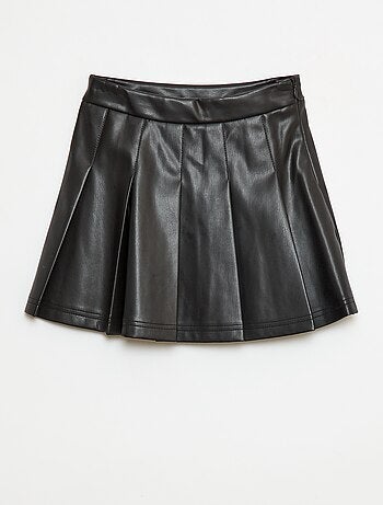 Jupe plissée en simili