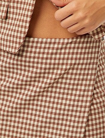 Jupe short à carreaux vichy