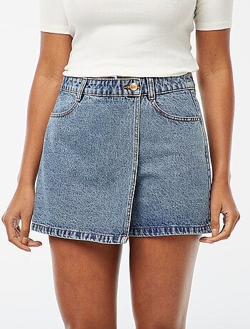 Jupe short courte en denim